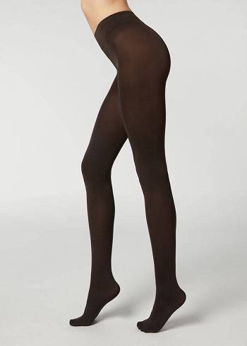 Calzedonia 100 Denier Total Bekvämlighet Soft Touch Opaque Strumpbyxor Dam Kaffe | SE3180MA