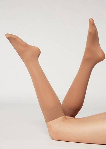 Calzedonia 30 Denier Semi Opaque Microfiber Knee-Highs Long Strumpor Dam Beige | SE1960DN