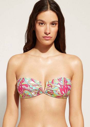 Calzedonia Bandeau Londra Bikinitoppar Dam Rosa | SE2495DN