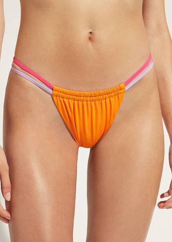 Calzedonia Brazilian String Tokyo Eco Bikiniunderdel Dam Orange | SE2846YU