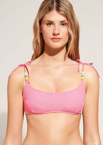 Calzedonia Crinkled Tank-Trend San Diego Bikinitoppar Dam Rosa | SE2488ZG