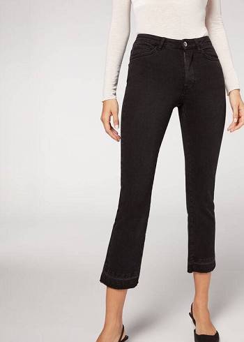 Calzedonia Cropped Flare Jeans Dam Grå | SE1629ZG