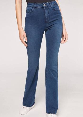 Calzedonia Flared Jeans Dam Blå | SE1598GL