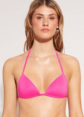 Calzedonia Graduated Soft Vadderad Triangle Indonesia Bikinitoppar Dam Rosa | SE2429QZ