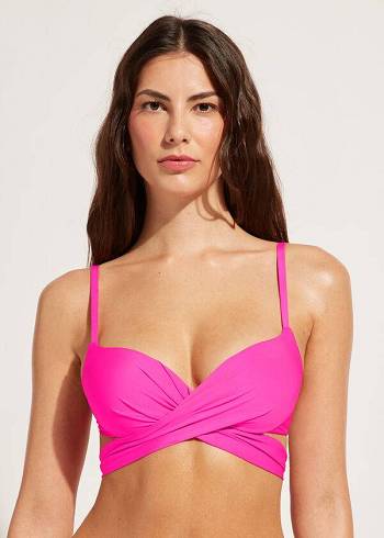 Calzedonia Graduated Vadderad Push Up Indonesia Bikinitoppar Dam Rosa | SE2469DN