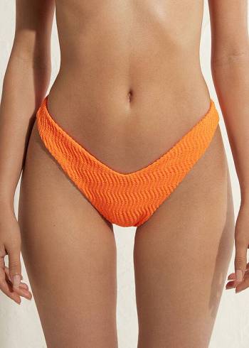 Calzedonia High-Cut Brazilian Mykonos Bikiniunderdel Dam Orange | SE2744PQ