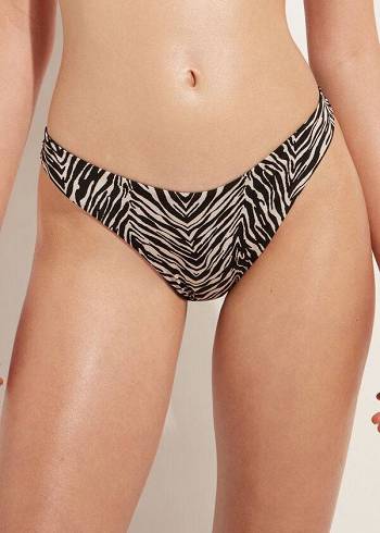 Calzedonia High-Cut Brazilian Nairobi Bikiniunderdel Dam Svarta | SE2742SO