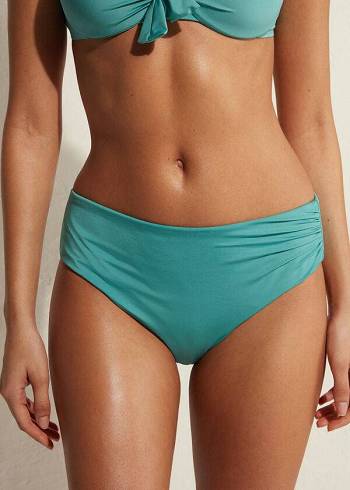 Calzedonia High Midja Indonesia Eco Bikiniunderdel Dam Turkos | SE2765HK