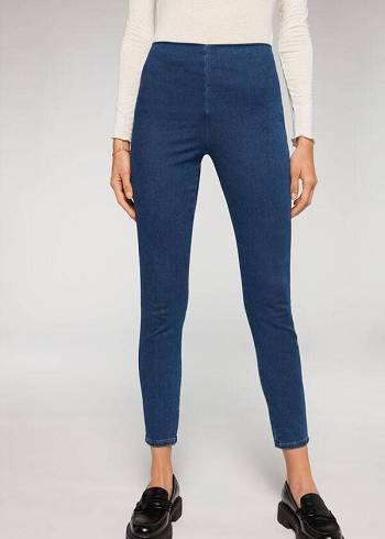 Calzedonia High Midja Mager Denim Leggings Dam Blå | SE1533WY