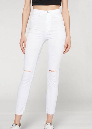 Calzedonia High-Midja Mager Jeans Dam Vita | SE1589YU