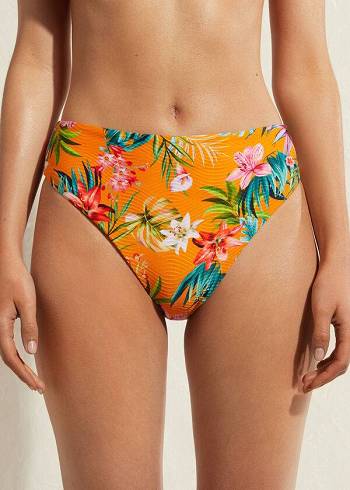 Calzedonia High Midja Rio Eco Bikiniunderdel Dam Orange | SE2753QZ