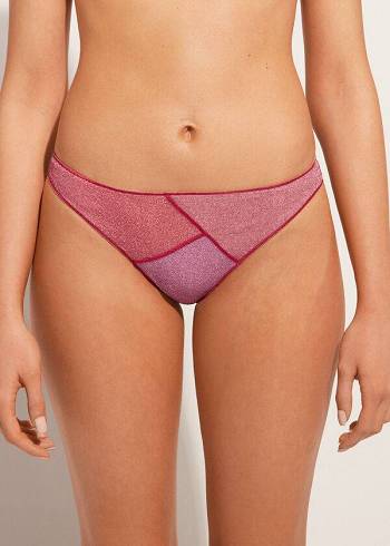 Calzedonia Lamé Lisbona Bikiniunderdel Dam Rosa | SE2702IS