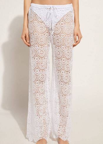 Calzedonia Long Crochet Pants Cover Ups Dam Vita | SE2059IS