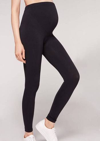 Calzedonia Maternity Opaque Footless Leggings Dam Svarta | SE1441FM