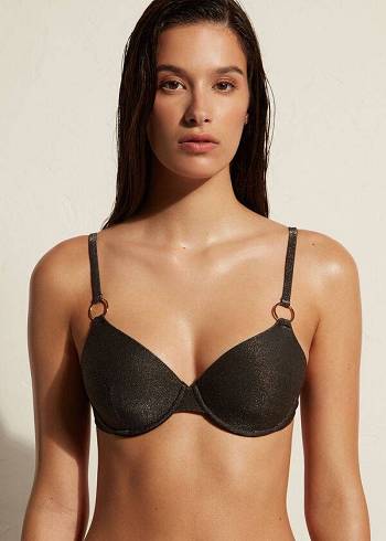 Calzedonia Push Up Hollywood Bikinitoppar Dam Svarta | SE2248GL