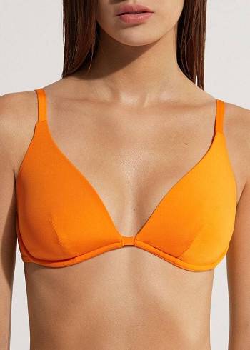 Calzedonia Push Up Indonesia Eco Bikinitoppar Dam Orange | SE2242OR