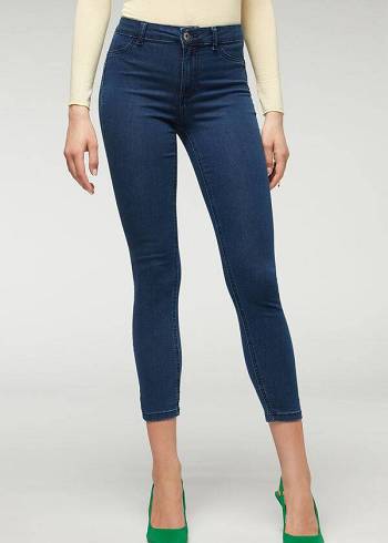 Calzedonia Push-up and soft touch Jeans Dam Marinblå | SE1582NB