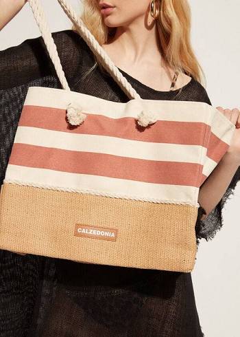 Calzedonia Randig Beach Bag Tillbehör Dam Bruna | SE2907HK