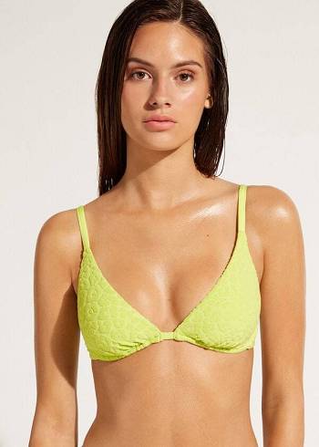 Calzedonia Removable Padding Push Up Bangkok Bikinitoppar Dam Gröna | SE2235WY