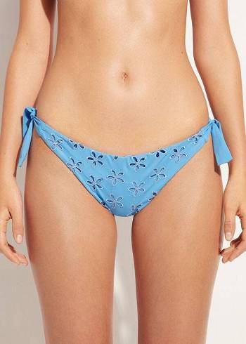 Calzedonia Side Tie Brazilian Corfù Bikiniunderdel Dam Blå | SE2632UT