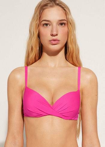 Calzedonia Soft Graduated Super Vadderad Push-up Indonesia Eco Bikinitoppar Dam Rosa | SE2228XF