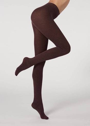 Calzedonia Soft Modal and Cashmere Blend Opaque Strumpbyxor Dam Röda | SE3128IS