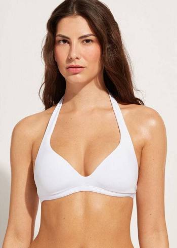 Calzedonia Soft Vadderad Triangle Indonesia Bikinitoppar Dam Vita | SE2224JJ