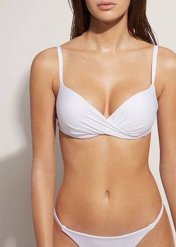 Calzedonia Super Vadderad Push Up Indonesia Eco cobey Bikinitoppar Dam Vita | SE2214UT