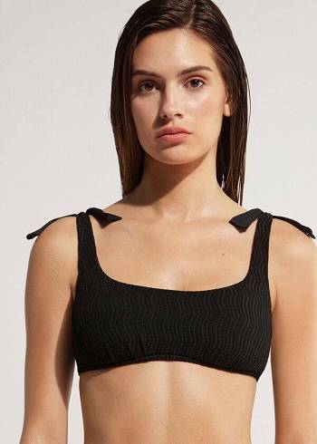 Calzedonia Tank Mykonos Bikinitoppar Dam Svarta | SE2208QZ