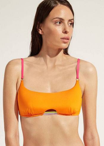 Calzedonia Tank Tokyo Eco Bikinitoppar Dam Orange | SE2189IS