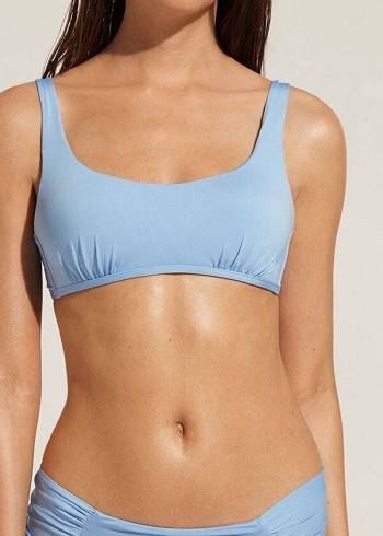 Calzedonia Tank Trend Indonesia Eco Bikinitoppar Dam Blå | SE2199KI