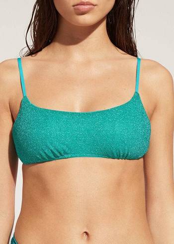 Calzedonia Tank-style Las Vegas Bikinitoppar Dam Blå | SE2179BC