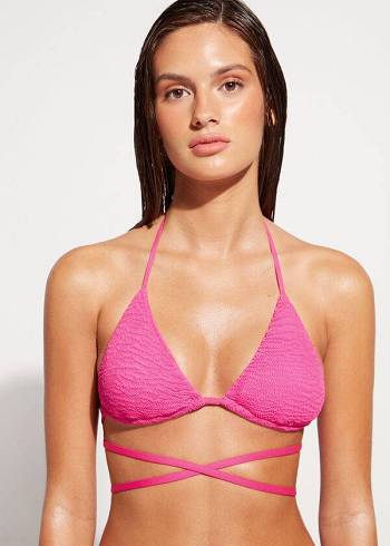 Calzedonia Triangle Badtofflor String Miami Bikinitoppar Dam Rosa | SE2171HK