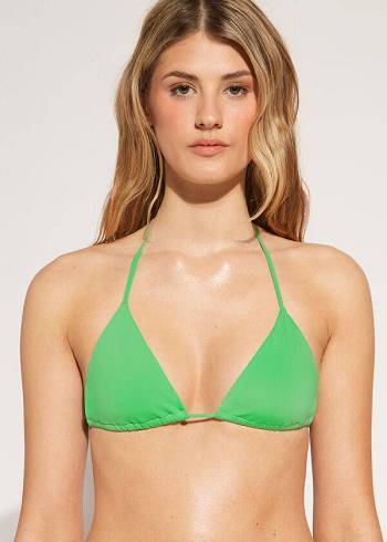 Calzedonia Triangle String Indonesia Eco rosa Bikinitoppar Dam Gröna | SE2148LH