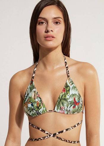 Calzedonia Triangle String Nairobi Eco Bikinitoppar Dam Gröna | SE2135YU