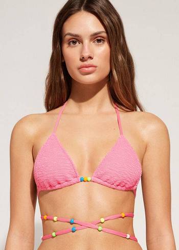 Calzedonia Triangle String Tie San Diego Bikinitoppar Dam Rosa | SE2129MA