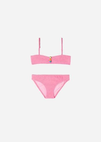 Calzedonia Two-Piece Bandeau San Diego Baddräkter Barn Rosa | SE1123IS