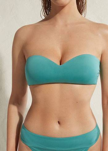 Calzedonia Vadderad Bandeau Indonesia Eco Bikinitoppar Dam Turkos | SE2398YU