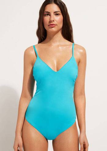 Calzedonia Vadderad One-Piece Indonesia Baddräkter Dam Turkos | SE2008OR