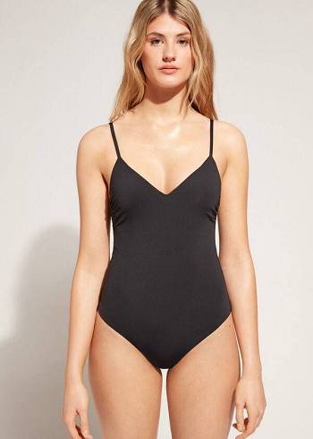 Calzedonia Vadderad One-Piece Indonesia Baddräkter Dam Svarta | SE2013FM