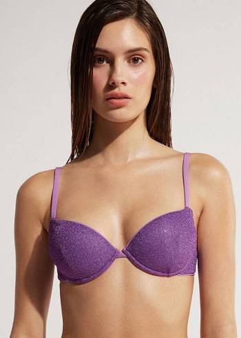 Calzedonia Vadderad Push-Up Las Vegas Bikinitoppar Dam Lila | SE2333LH