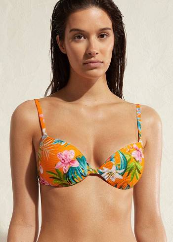 Calzedonia Vadderad Push-Up Rio Eco Bikinitoppar Dam Orange | SE2316PQ