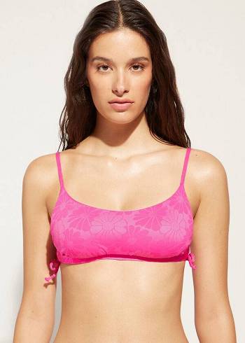 Calzedonia Vadderad Tank-Trend Antibes Bikinitoppar Dam Rosa | SE2308VD