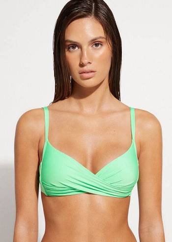 Calzedonia Vadderad Triangle Indonesia Eco cobey Bikinitoppar Dam Mintgröna | SE2279ZG