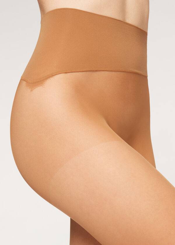 Calzedonia 20 Denier Essential Invisible Sheer Strumpbyxor Dam Beige Bruna | SE3048HK