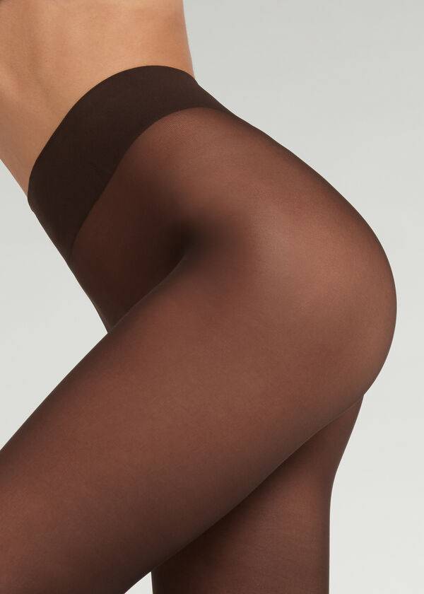 Calzedonia 30 Denier Total Bekvämlighet Soft Touch Opaque Strumpbyxor Dam Kaffe | SE3176RW