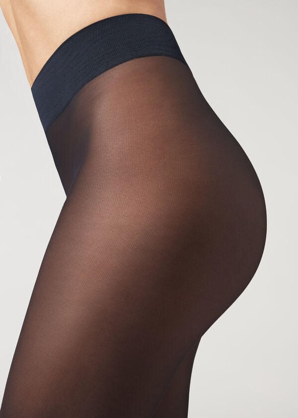 Calzedonia 30 Denier Total Bekvämlighet Soft Touch Opaque Strumpbyxor Dam Blå | SE3178WY