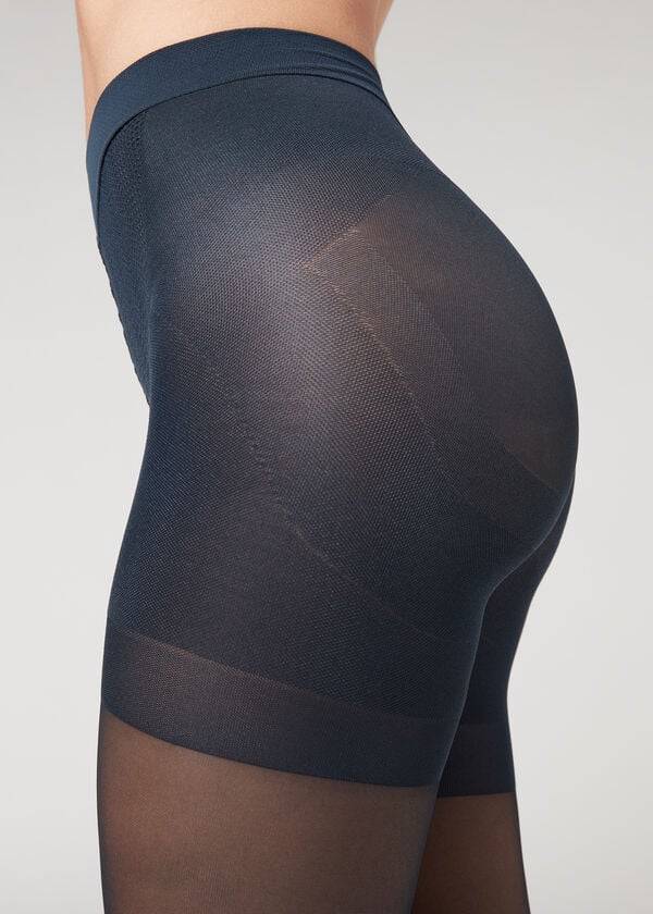 Calzedonia 30 Denier Total Shaper Sheer Strumpbyxor Dam Blå | SE3003OR