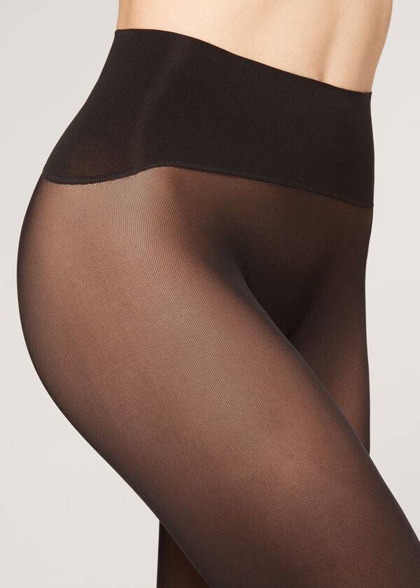 Calzedonia 30 Denier Totally Invisible Opaque Strumpbyxor Dam Svarta | SE3171OR