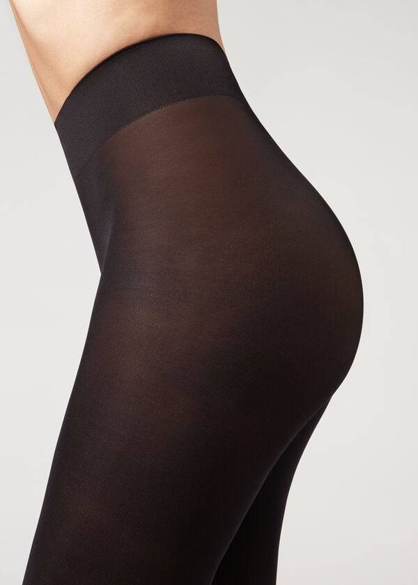 Calzedonia 50 Denier Total Bekvämlighet Soft Touch Opaque Strumpbyxor Dam Svarta | SE3159XF